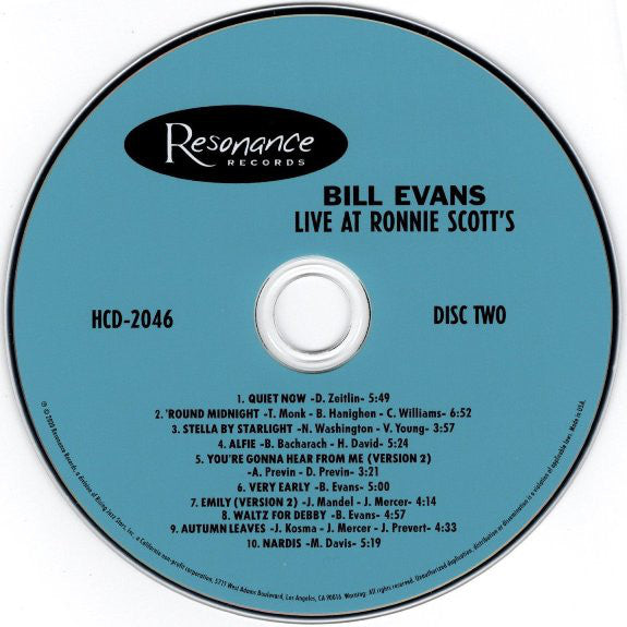 Bill Evans : Live At Ronnie Scott's (2xCD, Album, Dig)