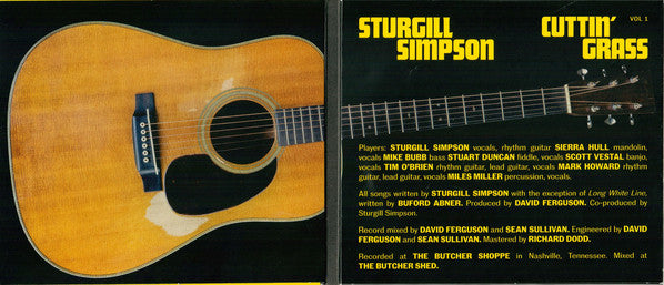 Sturgill Simpson : Cuttin' Grass - Vol​.​1 (The Butcher Shoppe Sessions) (Album)