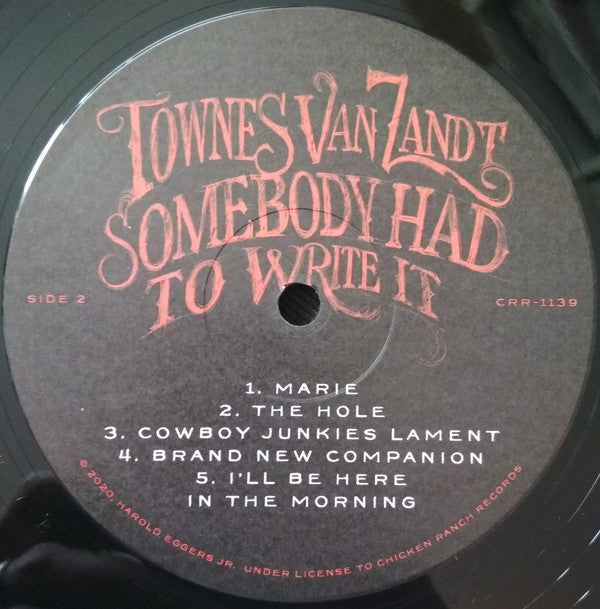 Townes Van Zandt : Somebody Had To Write It (LP,Album)