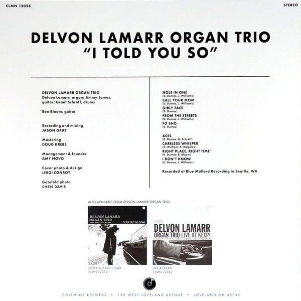 Delvon Lamarr Organ Trio : I Told You So (LP, Album, Gat)