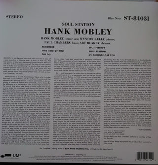 Hank Mobley : Soul Station (LP,Album,Reissue,Stereo)