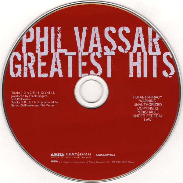 Phil Vassar : Greatest Hits (Volume 1) (CD, Comp)