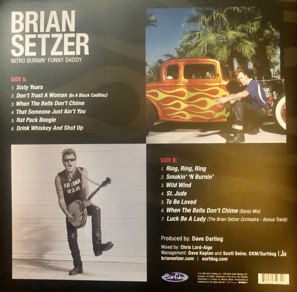 Brian Setzer : Nitro Burnin’ Funny Daddy (LP, Album, RE, Red)