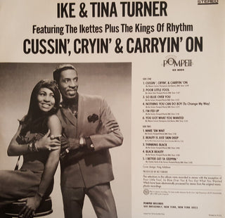 Ike & Tina Turner : Cussin', Cryin' & Carryin' On (LP, Album, Ltd, RE, Pin)