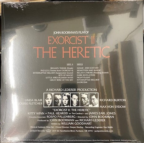 Ennio Morricone : Exorcist II: The Heretic (LP, Ltd, RE, Ora)