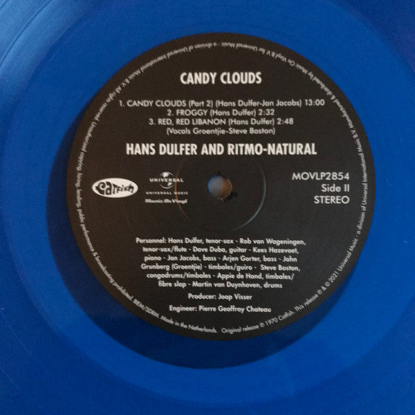 Hans Dulfer And Ritmo Natural : Candy Clouds (LP, Album, Ltd, Num, RE, Blu)