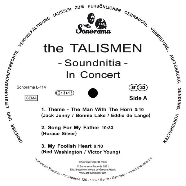 Fitz Gore & The Talismen : Soundnitia (LP, Album, RE, RM)