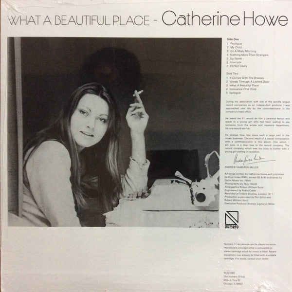 Catherine Howe : What A Beautiful Place (LP, Album, RE, Yel)