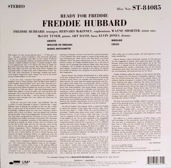 Freddie Hubbard : Ready For Freddie (LP,Album,Reissue,Stereo)