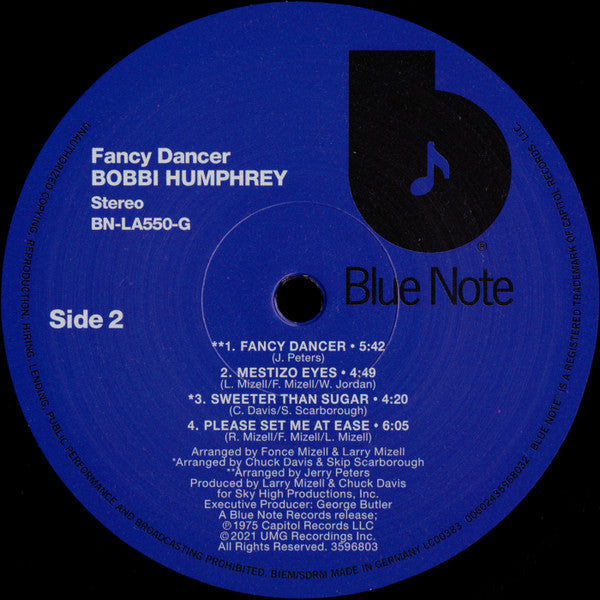 Bobbi Humphrey : Fancy Dancer (LP, Album, RE, 180)