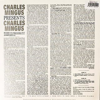 Charles Mingus : Presents Charles Mingus (LP,Album,Limited Edition,Reissue,Remastered,Mono)