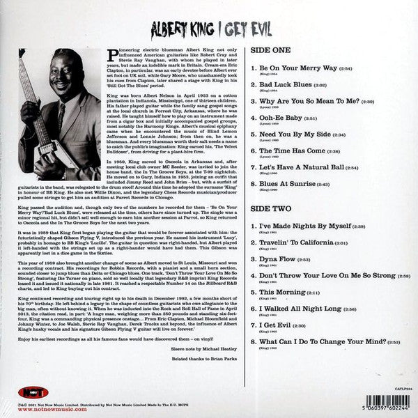 Albert King : I Get Evil (LP, Comp, 180)