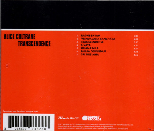 Alice Coltrane : Transcendence (CD, Album, RE)