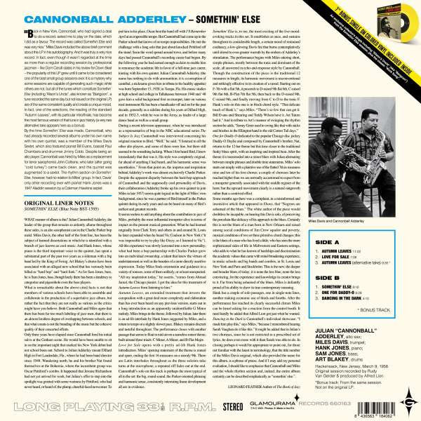 Cannonball Adderley : Somethin' Else (LP, Album, RE + 7", Single, yel)