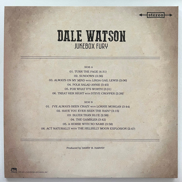 Dale Watson : Jukebox Fury (LP, Album, Ltd, Gol)