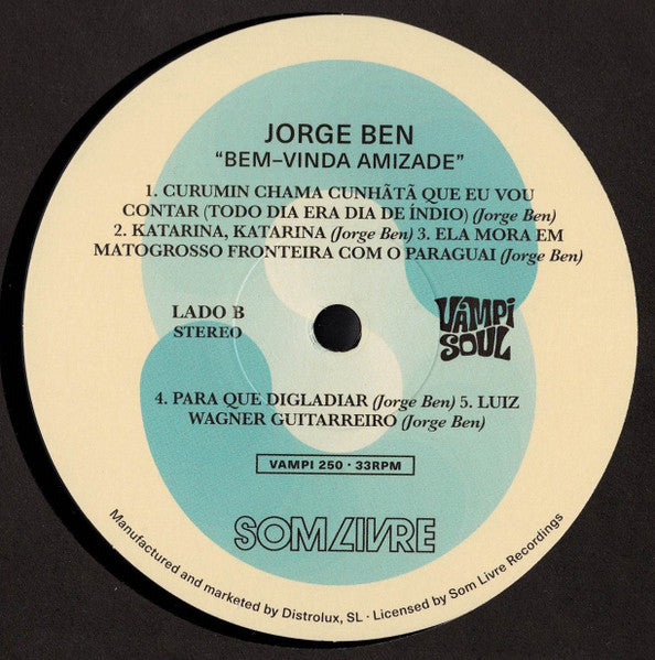 Jorge Ben : Bem-Vinda Amizade (LP,Album,Reissue,Stereo)