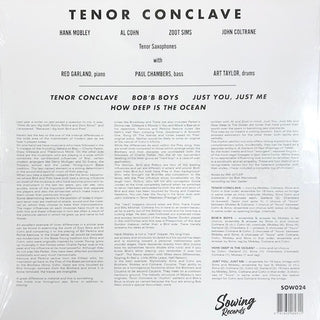 Hank Mobley / Al Cohn / John Coltrane / Zoot Sims : Tenor Conclave (LP, Album, Ltd, RE, Cle)