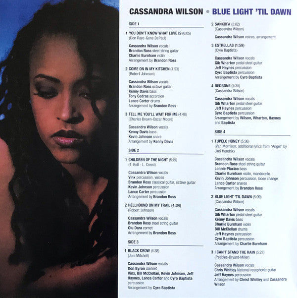 Cassandra Wilson : Blue Light 'Til Dawn (2xLP, Album, RE, 180)