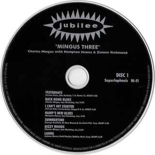 Charles Mingus With Hampton Hawes And Dannie Richmond : Mingus Three (2xCD, Album, Dlx, RE, RM)