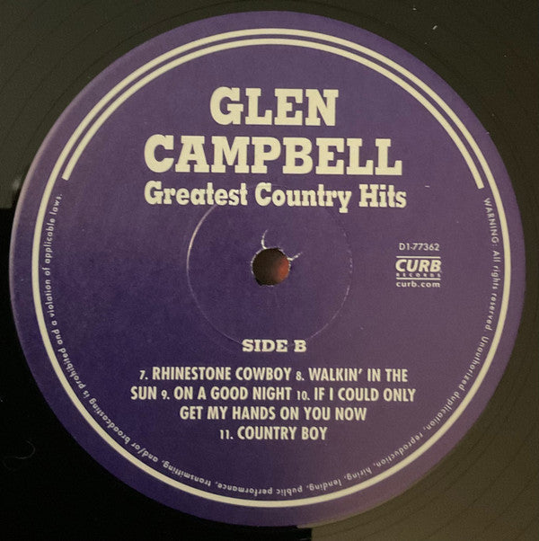 Glen Campbell : Greatest Country Hits (LP, Comp)