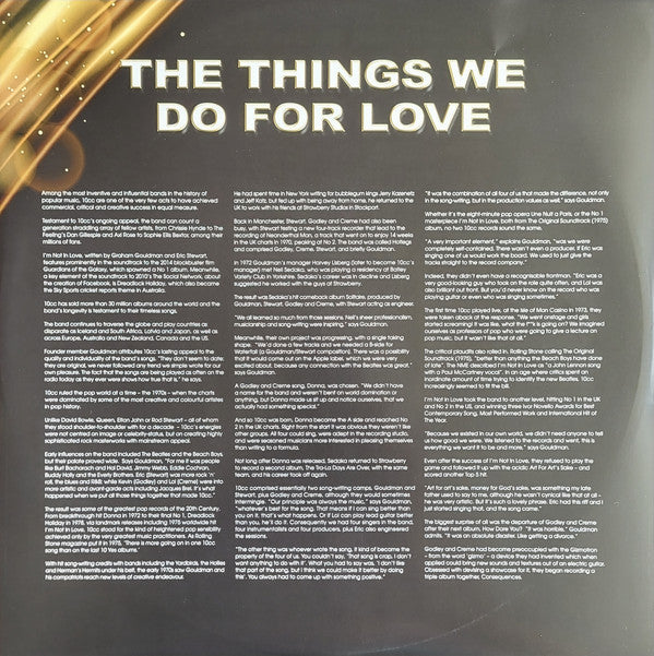 10cc : The Things We Do For Love: The Ultimate Hits and Beyond (2xLP, Comp)