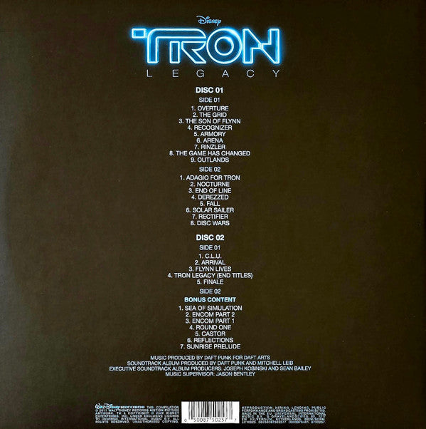 Daft Punk : TRON: Legacy (Vinyl Edition Motion Picture Soundtrack) (LP,Album,Compilation,Reissue)