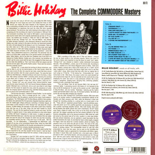 Billie Holiday : The Complete Commodore Masters (LP,Compilation,Reissue,Repress)