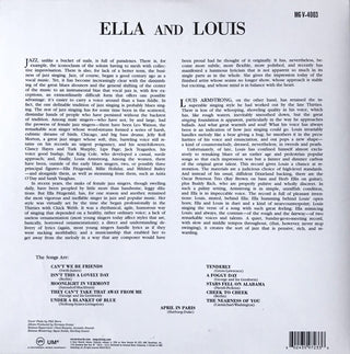 Ella Fitzgerald And Louis Armstrong : Ella And Louis (LP, Album, Mono, RE, 180)