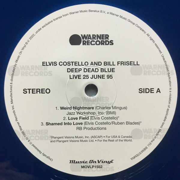 Elvis Costello And Bill Frisell : Deep Dead Blue (Live 25 June 95) (LP,Limited Edition,Numbered,Reissue)