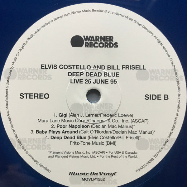 Elvis Costello And Bill Frisell : Deep Dead Blue (Live 25 June 95) (LP,Limited Edition,Numbered,Reissue)