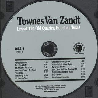 Townes Van Zandt : Live At The Old Quarter, Houston, Texas (2xCD, Album, RE)