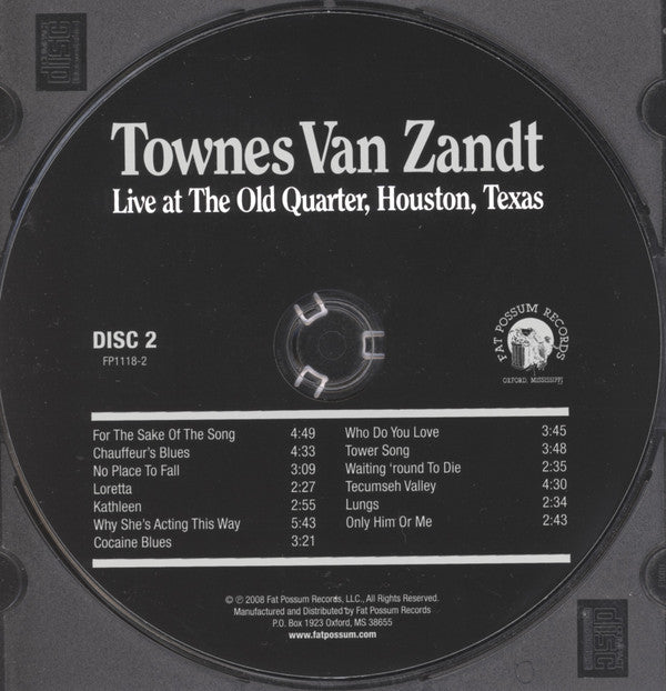 Townes Van Zandt : Live At The Old Quarter, Houston, Texas (2xCD, Album, RE)