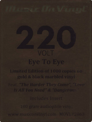 220 Volt : Eye To Eye (LP,Album,Limited Edition,Numbered,Reissue,Stereo)