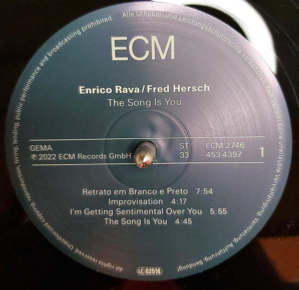 Enrico Rava / Fred Hersch : The Song Is You (LP,Album,Stereo)