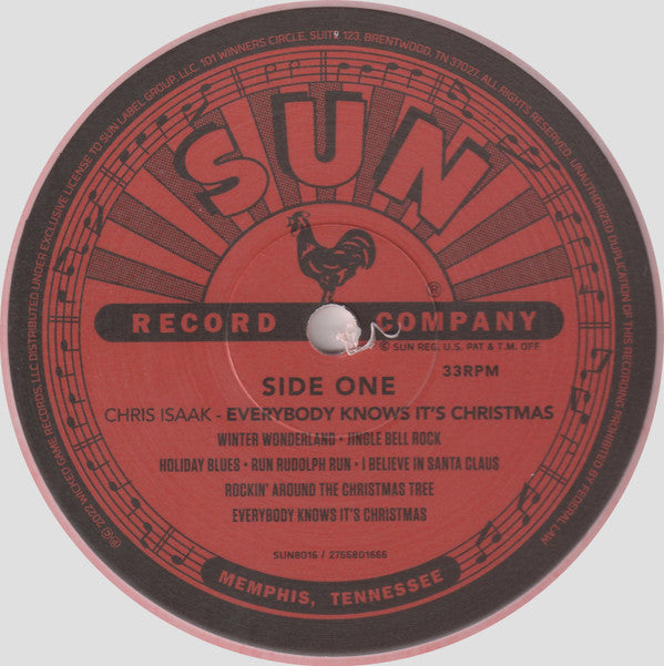 Chris Isaak : Everybody Knows It's Christmas (LP, Album, Pin)