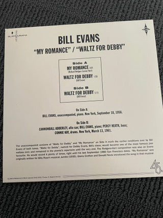 Bill Evans : Waltz For Debby (12",33 ⅓ RPM)