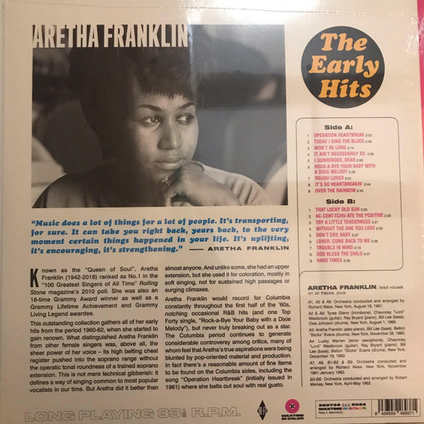 Aretha Franklin : The Early Hits (LP, Comp, Ltd, RE, Pin)