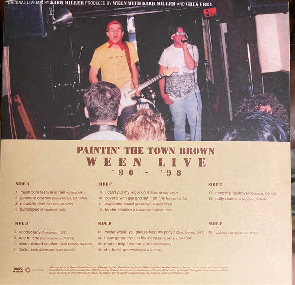 Ween : Paintin' The Town Brown: Ween Live '90-'98 (LP,Album,Reissue)