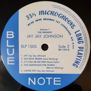 J.J. Johnson : The Eminent Jay Jay Johnson Volume 1 (LP,Compilation,Reissue,Remastered,Mono)