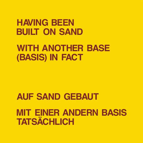 Lawrence Weiner & Richard Landry : Having Been Built On Sand (LP,Reissue)