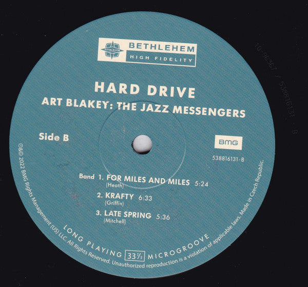 Art Blakey & The Jazz Messengers : Hard Drive (LP,Album,Reissue,Remastered)