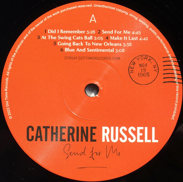 Catherine Russell : Send For Me (LP, Album)