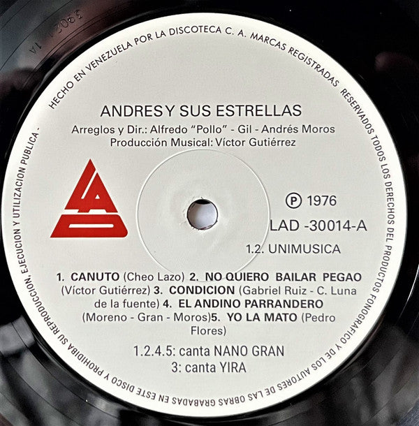 Andres Y Sus Estrellas : Andres Y Sus Estrellas (LP, RE)