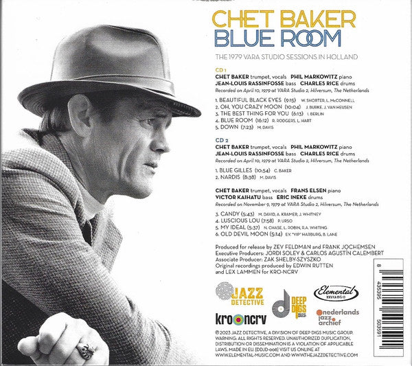 Chet Baker : Blue Room - The 1979 VARA Studio Sessions In Holland (2xCD, Album)