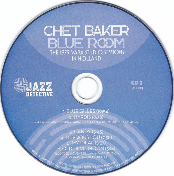 Chet Baker : Blue Room - The 1979 VARA Studio Sessions In Holland (2xCD, Album)