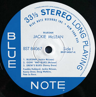 Jackie McLean : Bluesnik (LP, Album, RE, 180)