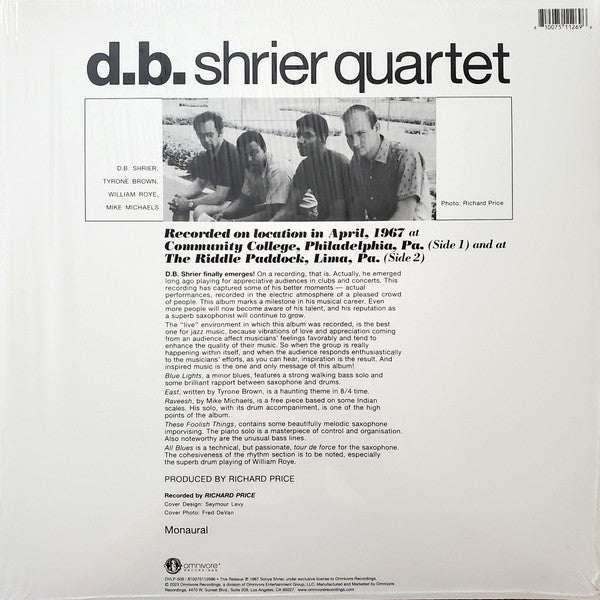 D.B. Shrier Quartet : D.B. Shrier Emerges (LP, Album, Mono, RE)