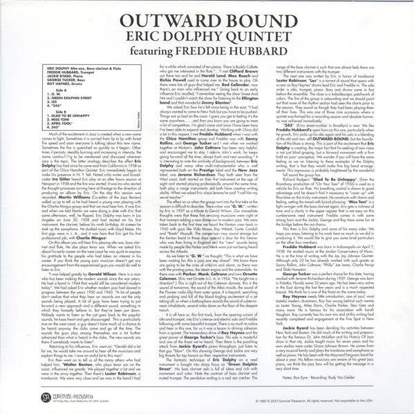 Eric Dolphy Quintet Featuring Freddie Hubbard : Outward Bound (LP,Album,Reissue)