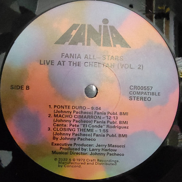 Fania All Stars : "Live" At The Cheetah (Vol. 2) (LP, Album, RE, RM, Gat)