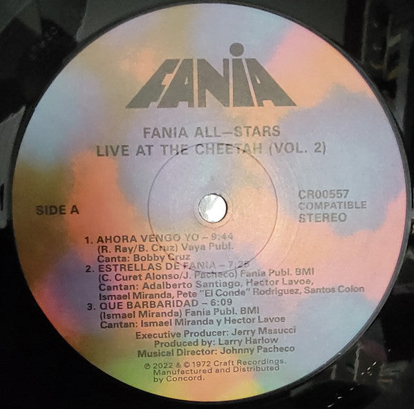 Fania All Stars : "Live" At The Cheetah (Vol. 2) (LP, Album, RE, RM, Gat)